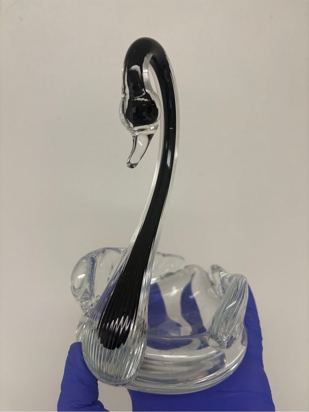 Belfor Crystal Swan Trinket Dish 7.5” MCM - Picture 2 of 10